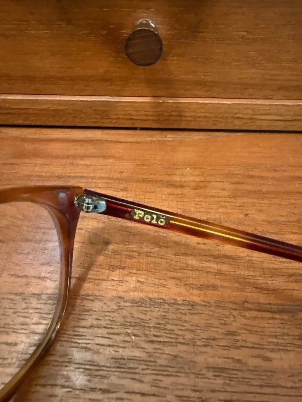 Vintage Polo Ralph Lauren Made in Italy Amber Tortoiseshell Round Eyeglasses